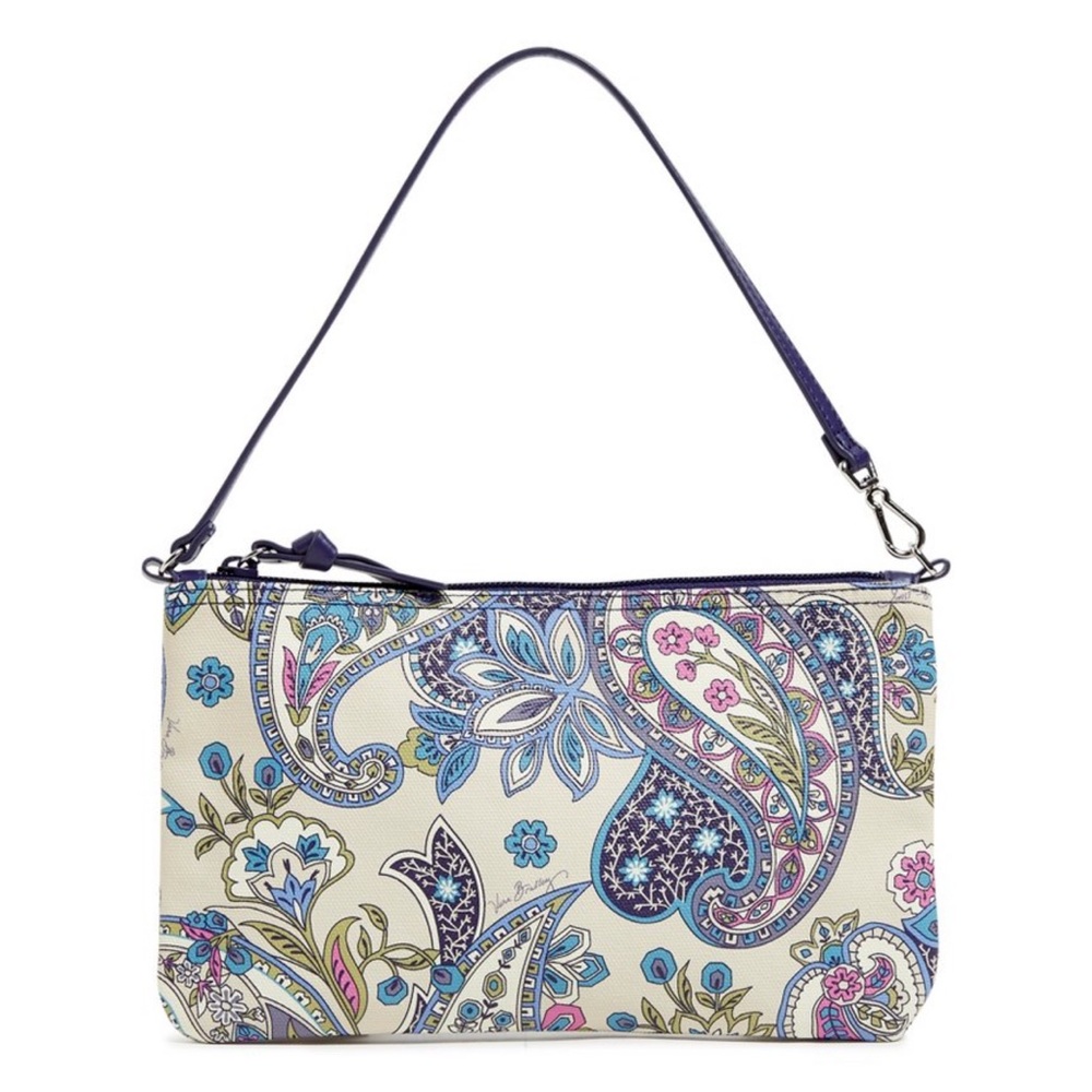 NWT Vera Bradley Women's Convertible Wristlet - Provence Paisley Berry Blue